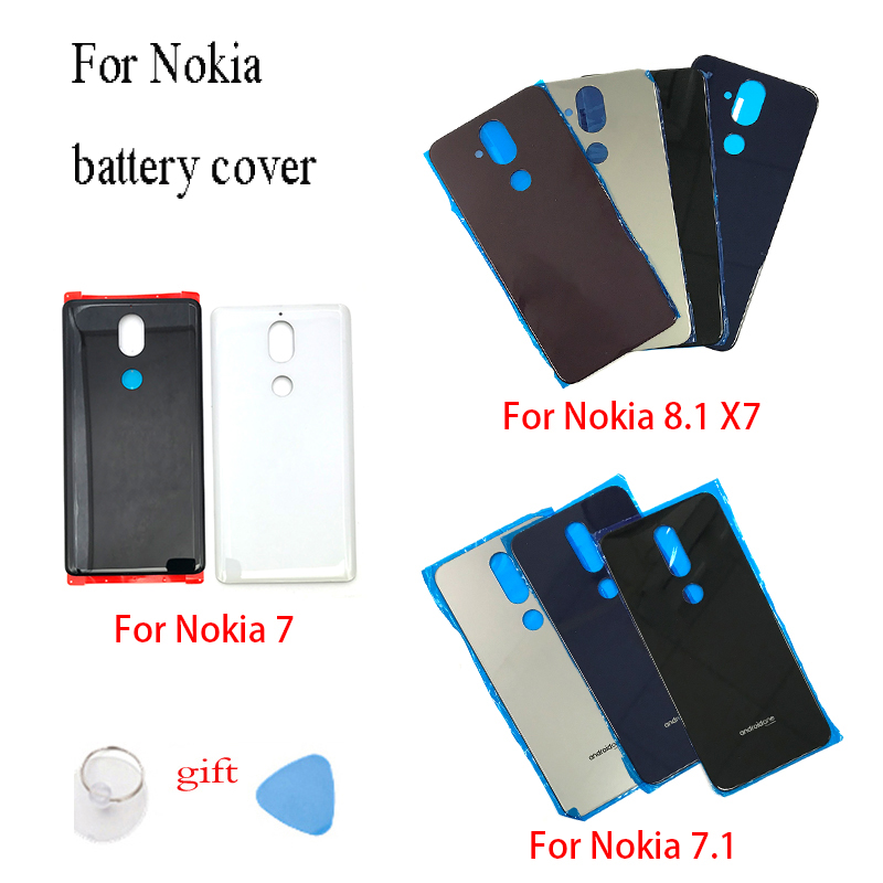 อะไหล่ฝาครอบแบตเตอรี่ ด้านหลัง สําหรับโทรศัพท์มือถือ Nokia 7 7.1 5.1 Plus X5 6.1 Plus X6 8.1 X7