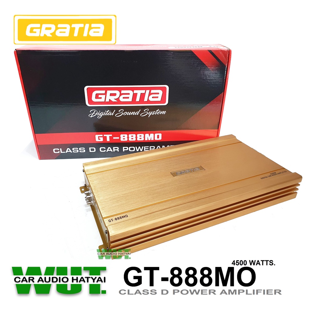 GRATIA เครื่องเสียงรถยนต์ เพาเวอร์แอมป์ คลาสดี สำหรับลำโพงขับซับวูปเฟอร์/ซับเบส ClassD gratia รุ่น G