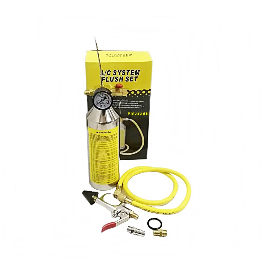 ชุดล้างระบบแอร์ F11 เกจ์+สาย+ข้อต่อลม ครบชุด กระบอก F11 กระบอกล้างระบบ น้ำยา F-11 กระบอกอัดน้ำยา ล้า