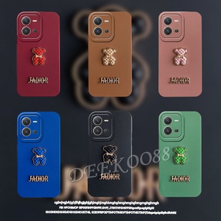 เคสโทรศัพท์มือถือแบบนิ่ม VIVO V25 5G V25e Y35 Y16 Y02S Y22S Y22 4G Lovely Cute 3D Bears Smartphone Casing Camera Full Protection Soft Phone Case Hitomi Shockproof Back Cover VIVOY35 VIVOV25e VIVOV25