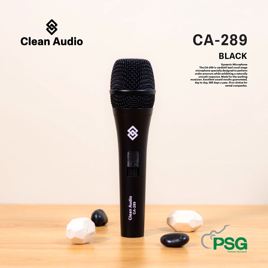 CLEAN AUDIO:CA-289 BLACK ไมโครโฟนไดนามิค Dynamic Microphone