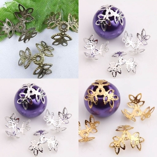 ใบโคลเวอร์ 18 มม . Filigree ลูกปัดสําหรับทําเครื่องประดับ Diy 100 ชิ้น