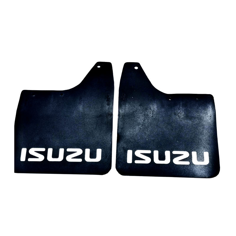แผ่นบังโคลน บังโคลน ยางบังโคลน เขียน ISUZU 2 ชิ้น อิซุซู ใส่รถยนต์ รถ TFR มังกรเก่า มังกรใหม่ บังโคล