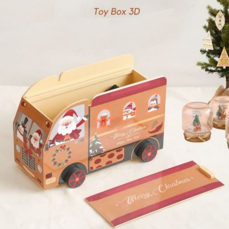 TOY BOX TRUCK 3D SLIDING LID TOY BOX กล่องเก็บของเล่น