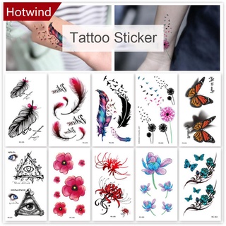 Hotwind สติกเกอร์รอยสักชั่วคราว ขนาดเล็ก สีสันสดใส กันน้ํา ติดทนนาน สําหรับผู้หญิง ผู้ชาย E5K2