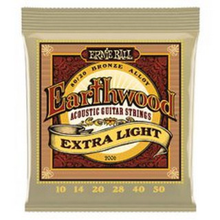 Ernie Ball สายกีตาร์โปร่ง Erthwd Extra Light .010-.050