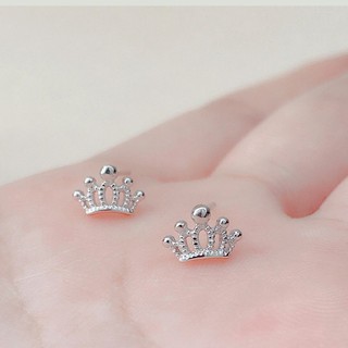 ต่างหูเงินแท้ S925 รุ่น Mini Crown