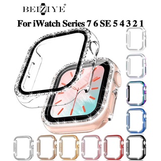 เคสป้องกัน ประดับเพชร ป้องกัน สำหรับ ompatible for iwatch 7 ขนาด 41 มม. 45 มม. 40 มม. 44 มม. iWatch Series 7 6 SE 5 4 3 2 1