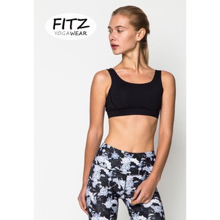 สปอร์ตบรา บราโยคะ บราออกกำลังกาย Fitz - SixPower Bra - Black