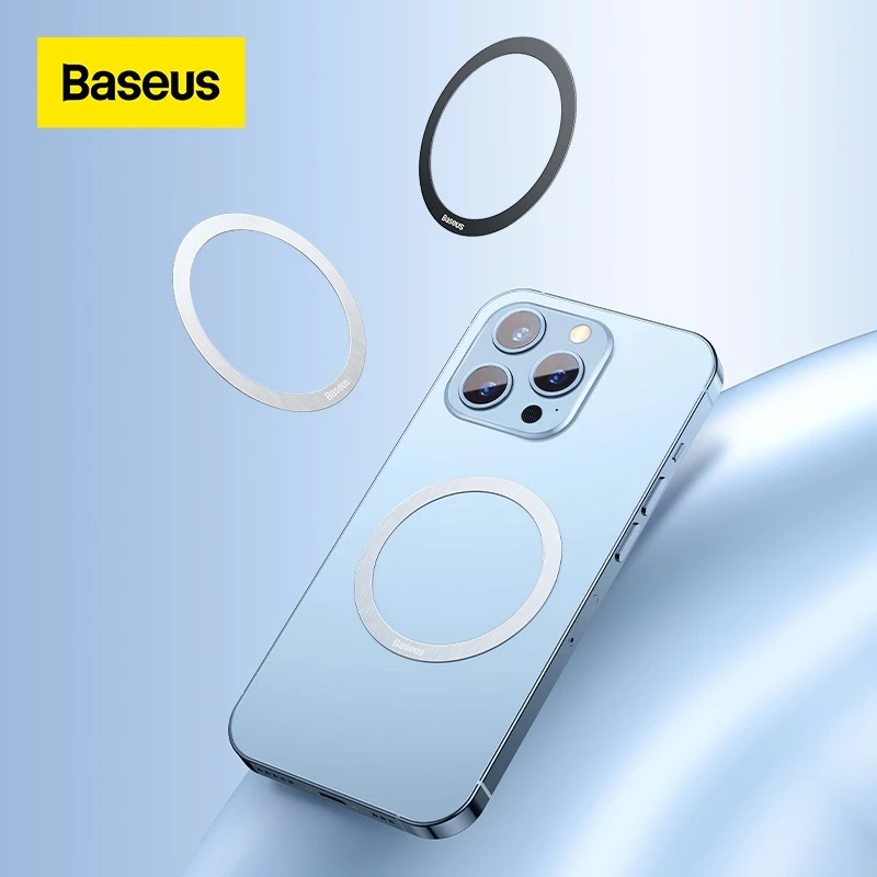 Baseus Magnetic Ring Series แผ่นโลหะแม่เหล็กสำหรับชาร์จไร้สาย Magsafe สําหรับ iPhone 14/13/12/11/XS อุปกรณ์เสริมมือถือ