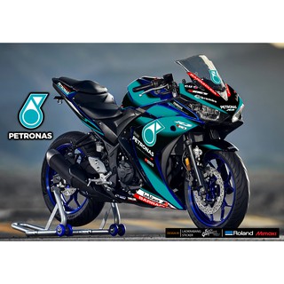 สติ๊กเกอร์แต่งลายรถ YAMAHA YZF R3 โมเดลเก่า ลาย PETRONAS