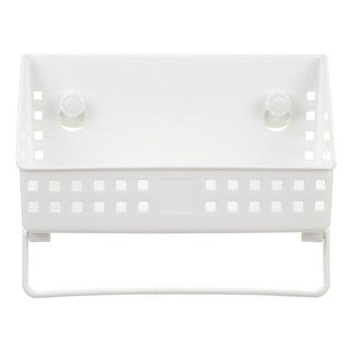 ตะกร้าแขวนติดผนังสูญญากาศ R1820 สีขาว  PLASTIC BASKET WITH SUCTION CUP R1820 WHITE