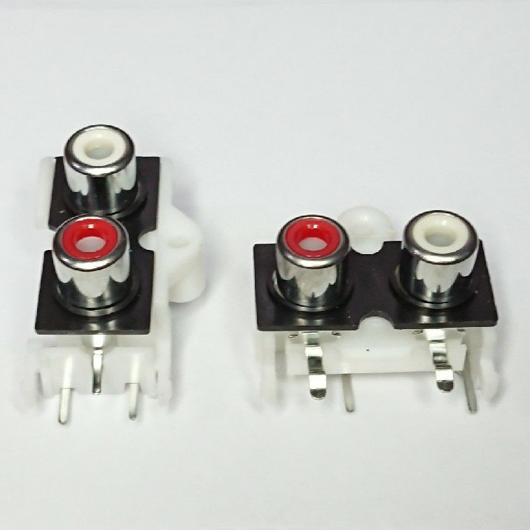 แจ็ค Jack RCA ตัวเมีย ติดแท่น แอมป์รถยนต์ ปรีรถยนต์ 2 ช่อง แบบตั้ง และแบบนอน