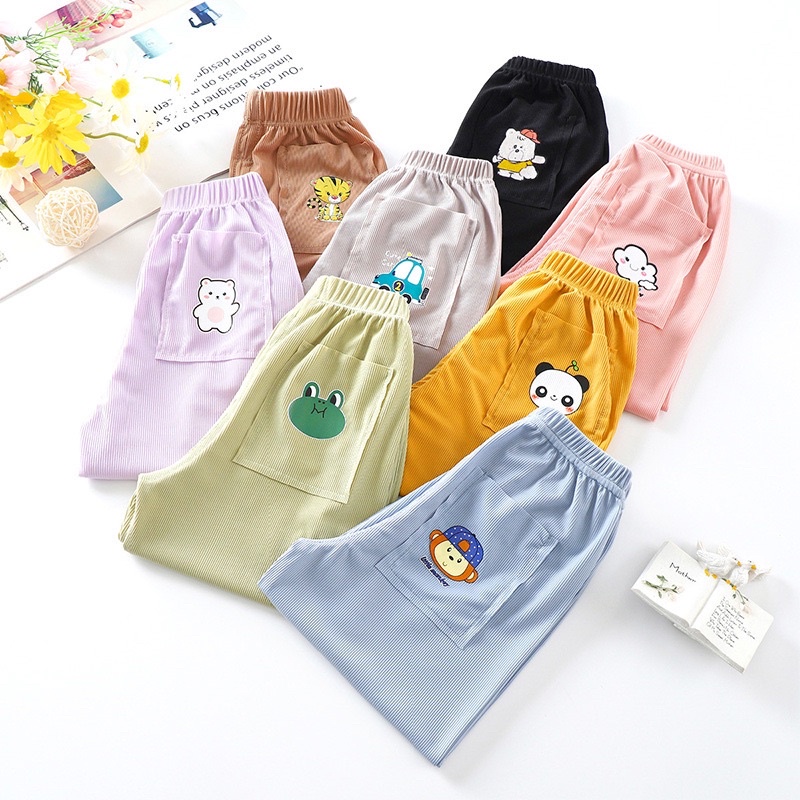 🌈พร้อมส่ง🌈ขายาวเด็กสีพลาสเทล size 80-130