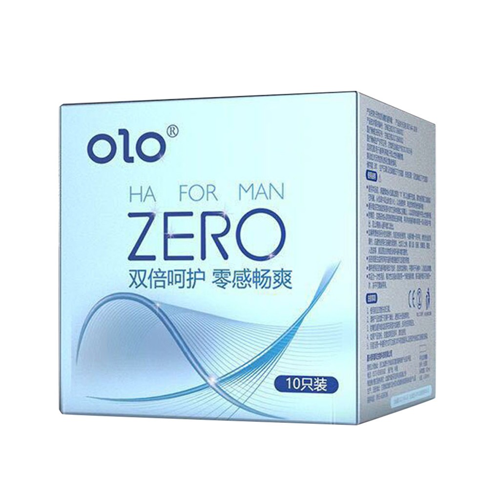 ใหม่!! olo Zero ถุงยางอนามัย บางเฉียบ ผิวเรียบ คุณภาพดี ถุงยาง คอนดอม กล่อง 10ชิ้น