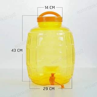 Watertankshop ถังน้ำ ถังน้ำดื่ม ขนาด 20 ลิตร ถังน้ำมีก๊อกพร้อมหูหิ้วรุ่น ลาย 2