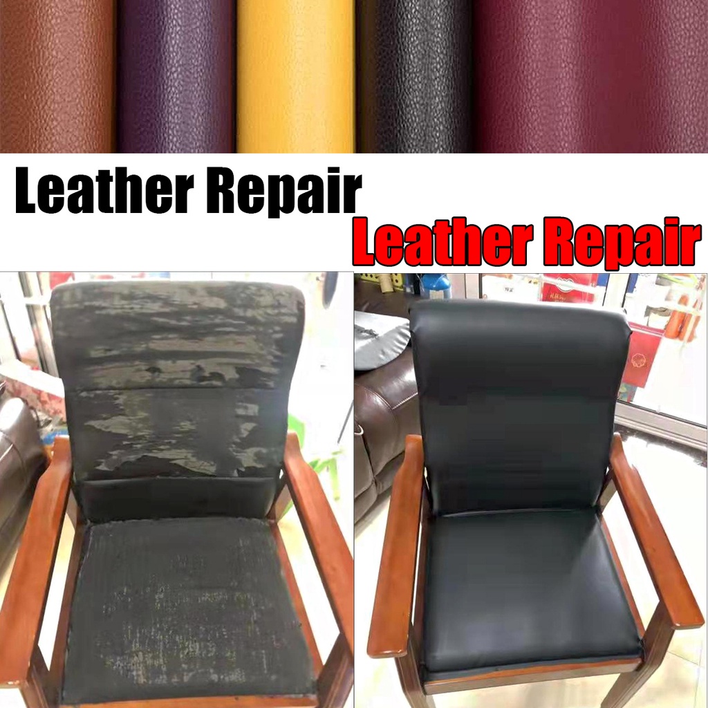 [พร้อมส่ง] สติกเกอร์หนัง PU มีกาวในตัว แผ่นซ่อมหนัง แผ่นซ่อมโซฟา DIY ซ่อมเบาะรถยนต์/มอเตอร์ไซค์ หนังขาด แผ่นใหญ่ (หลายสี)