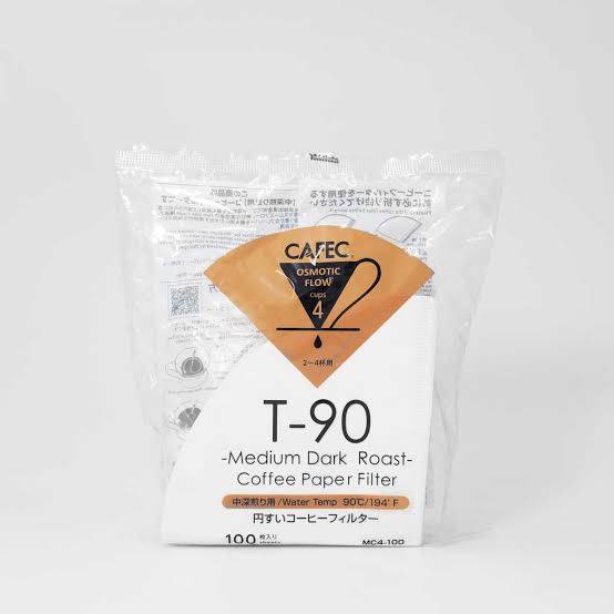 กระดาษกรอง CAFEC T-90 Coffee Paper Filter (2-4 Cups)