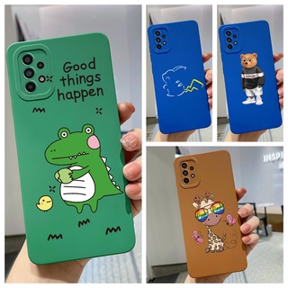 เคสโทรศัพท์มือถือ ซิลิโคนนิ่ม ลายการ์ตูนไดโนเสาร์น่ารัก สําหรับ Samsung Galaxy A32 5G SM-A326B A32 4G SM-A325F