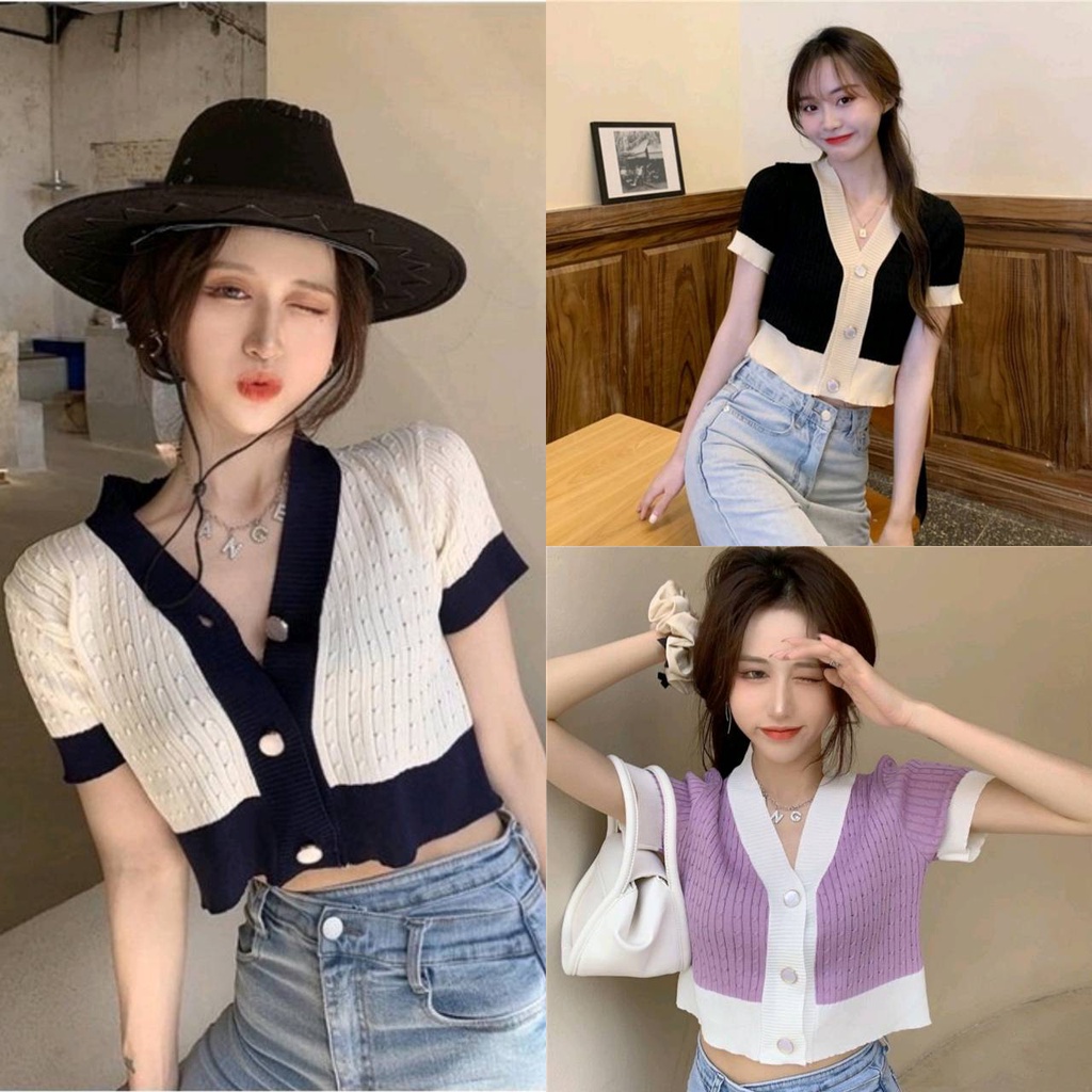 SHOP_MKL เสื้อคอวี สวมใส่สบาย สไตล์เกาหลี #K921