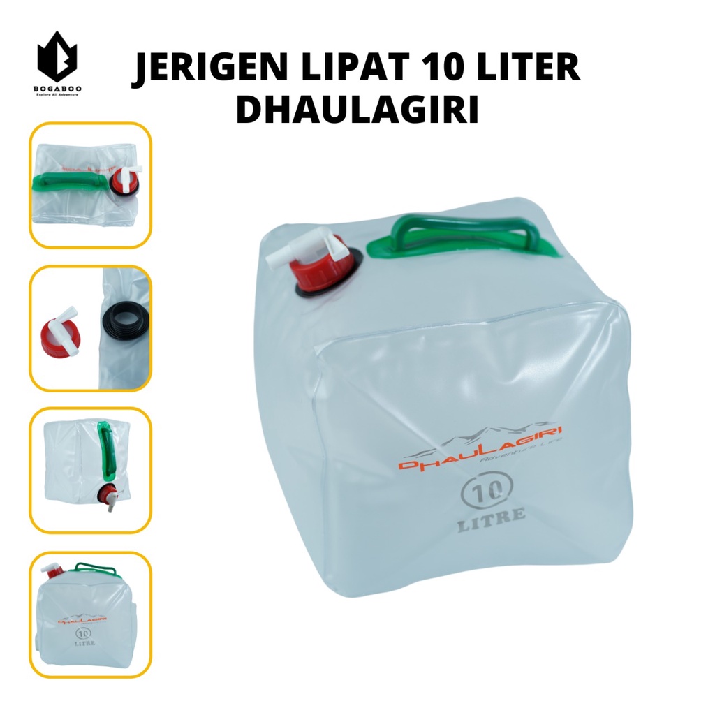Dhahaagiri แบบพกพา 10 ลิตรพับ Jerry Can - Folding Jerry Can - Water Gallon - ถังเก็บน้ํา Jerry Can