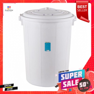 ถังน้ำถังน้ำกลมพร้อมฝาล็อค PLIM 115L (30.3.gl) สีขาวROUND BUCKET WITH LOCK LID PLIM 115L (30.3.gl) WHITE