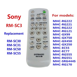 Rm-sc3 ใหม่ รีโมตคอนโทรล สําหรับระบบเสียง RM-SC30 RM-SC50 SONY CD HIFI MHC-RG29 MHC-RG490S CMT-U1 CMT-CPZ1 CMT-EH10 MHC-RG222