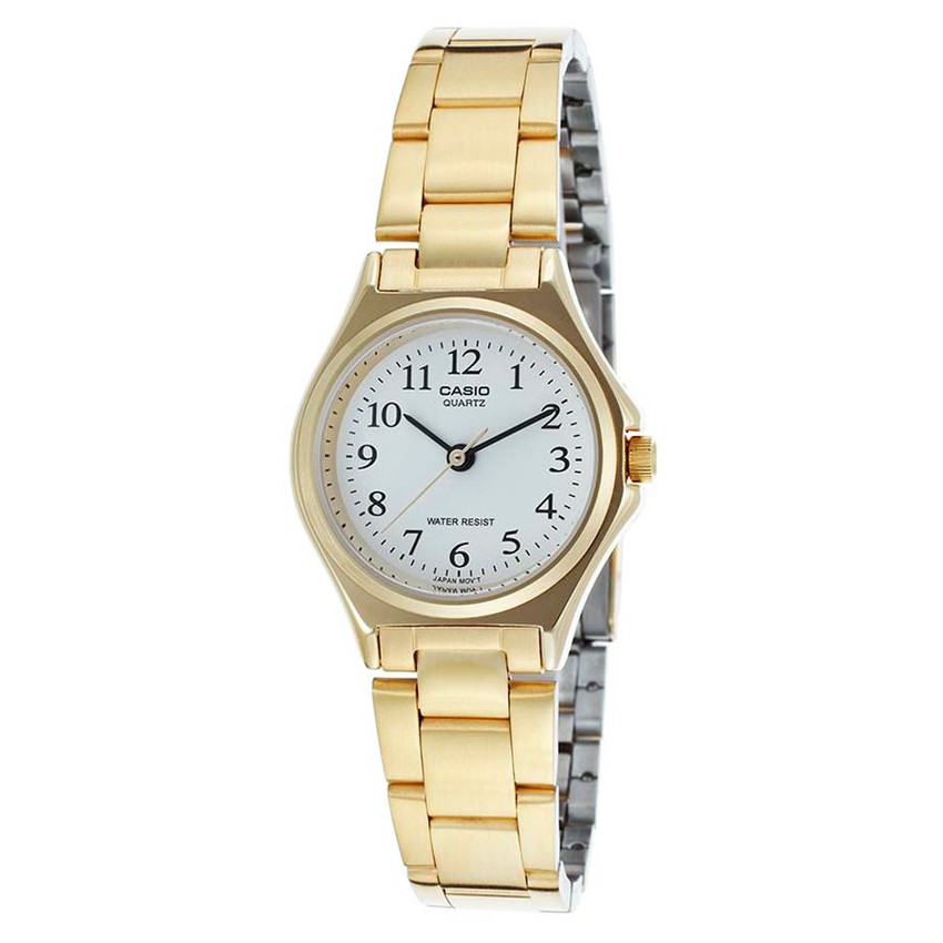 Casio นาฬิกาข้อมือผู้หญิง White/Gold สายสเตนเลส รุ่น LTP-1130N-7BRDF