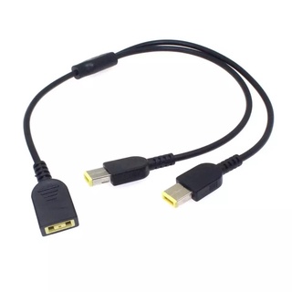 DCปลั๊กชายไปยัง2คู่USB Jack JackหญิงY Splitter Hubสายเคเบิลอะแดปเตอร์สำหรับLenovo ThinkpadสำหรับThinkPad x1คาร์บอน