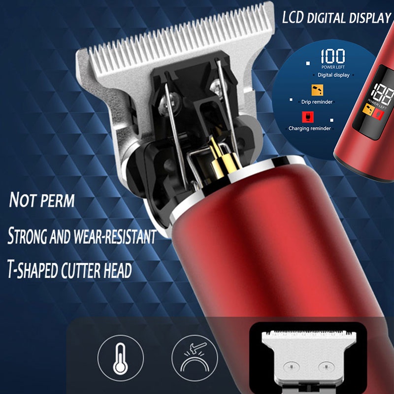kemei 1759 waterproof 10W hair trimmer for men grooming full metal electric beard hair clipper