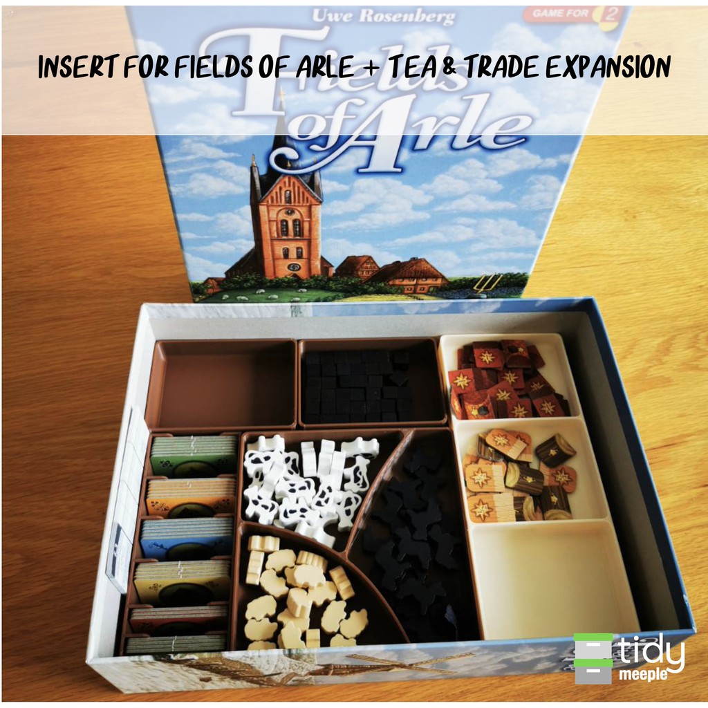 Tidy Insert สำหรับเกม Fields of Arle และ Tea & Trade expansion