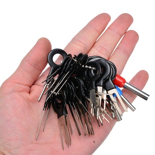 41-pin อุปกรณ์เครื่องมือพลาสติก + เข็มสแตนเลสสําหรับใช้ในการถอดขั้วเสียบปลั๊กเทอร์มินอลรถยนต์ 41 ชิ้น【Huahai】