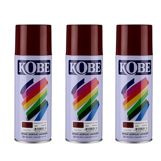 KOBEสีพ่นสเปรย์ สีเสปรย์ สีอะคริลิค ใช้งานได้หลากหลาย สีสวยสดทนนาน รุ่น 939 สีแดงเข้ม (3กระป๋อง)ราคาส่ง