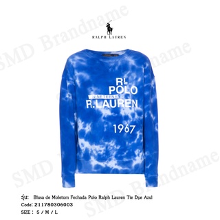 POLO RALPH LAUREN เสื้อสเวตเชิ้ต  Blusa de Moletom Fechada Polo Ralph Lauren Tie Dye Azul Code: 211780306003