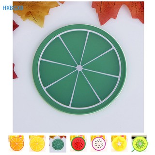 HXBG-Creative Coaster Fruit Shape Silicone Cup Pad Slip Insulation Pad Cup Mat Pad Hot Drink Holder