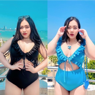 plus size M8 ชุดว่ายน้ำเซาวบีช อก40-48 #วันพีชน่ารัก #ชุดว่ายน้ำวันพีช