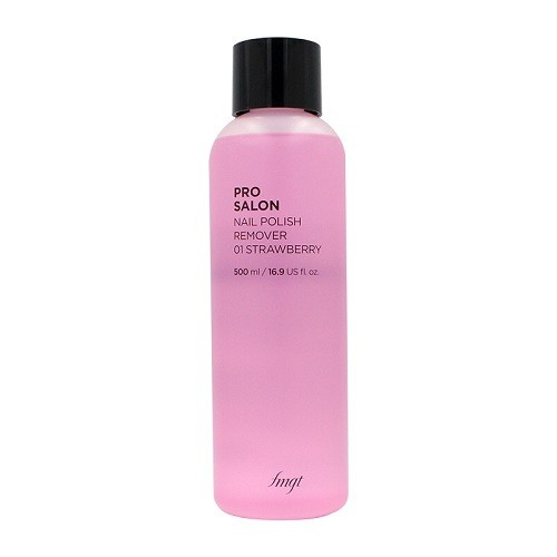 (EXP 09/2026) THE FACE SHOP PRO SALON NAIL POLISH REMOVER 01 STRAWBERRY (น้ำยาล้างเล็บ ขวด 500ml.))