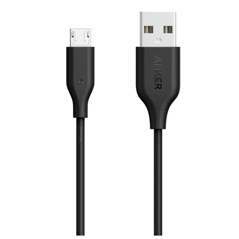 ส่งฟรี ANKER CHARGER CABLE (สายชาร์จ) POWER LINE FOR MICRO 3FT AK25 (BLACK) ฟรีปลายทาง