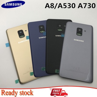 ฝาครอบแบตเตอรี่ด้านหลัง พร้อมเลนส์กล้อง สําหรับ Samsung Galaxy A8 A530 A8 plus A730