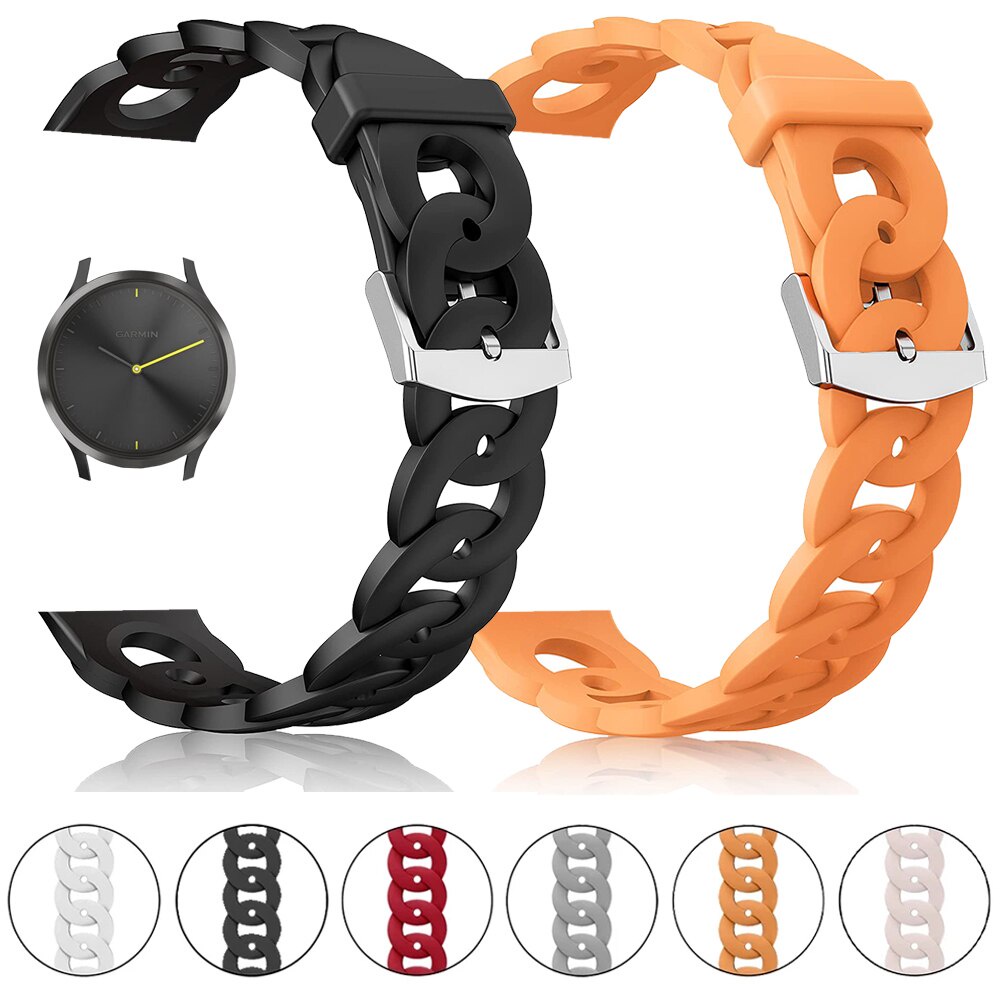 สายนาฬิกาข้อมือซิลิโคน สําหรับ Garmin Vivoactive 3 4 HR Garmin Sq Active Move Venu 2 20 มม. 22 มม.