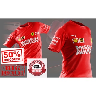 [ พร้อมส่ง ] เสื้อยืด PUMA F1 FERRARI BAJU ไปรษณีย์ฟรี Inexpensive. เสื้อแจ็กเก็ต ผ้าเจอร์ซีย์