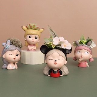 【Cute Flowers Pot】กระถางต้นไม้เซรามิกแฮนด์เมดสําหรับตกแต่งสวน