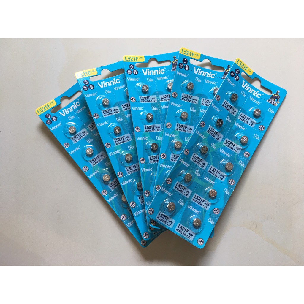 Combo 5 ชุดแบตเตอรี่ Vinnic L521F AG0 SR521SW SR521 379