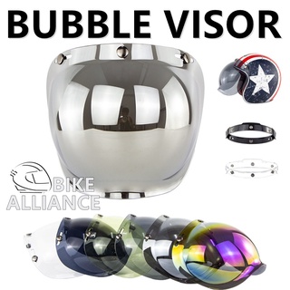 Bubble VISOR 3 ปุ่ม หมวกกันน็อค วีเซอร์ หมวกกันน็อค หมวกกันน็อค แบบเต็ม ตัวยึดหมวกกันน็อค เรโทร ฮาร์เลย์ เดวิสัน