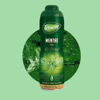 Teisseire Mint Syrup ไซรัปเข้มข้น เตสแชร์ รสมินท์ Teisseire Syrup( Menthe) น้ำเชื่อมเข้มข้นรสมิ้นท์ จากฝรั่งเศส 600 ml.