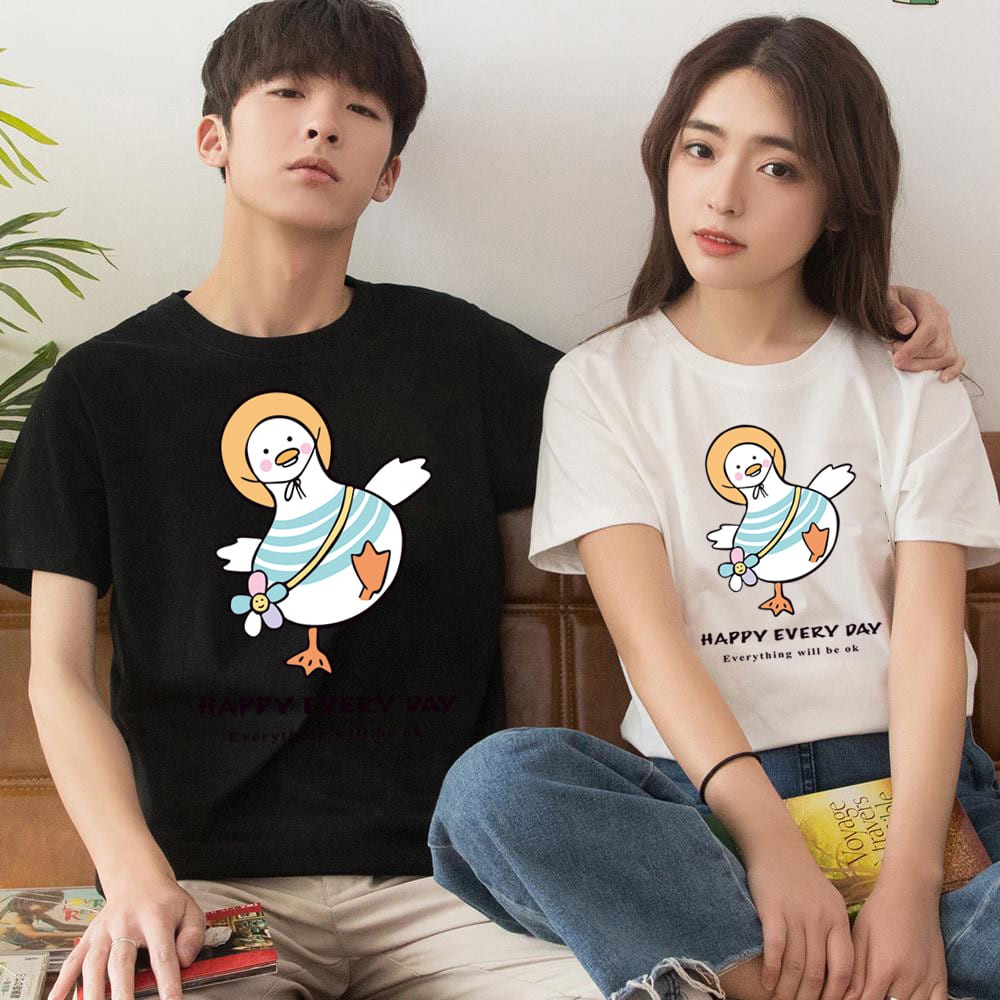 เสื้อยืดคอกลมผ้านิ่มใส่สบาย ลายแฟชั่น พร้อมส่ง T-476