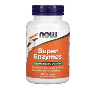 Super Enzymes, 90 เม็ด Now Foods ช่วยย่อย ลดท้องอืด