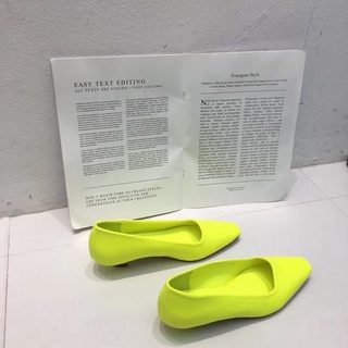 Neon high-heel shoes