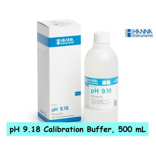 HI7009L น้ำยาสอบเทียบค่า pH ค่า 9.18 (pH 9.18 Calibration Buffer) ยี่ห้อ HANNA ปริมาณ 500 มล.