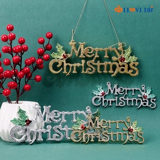 แผ่นป้ายตัวอักษร Merry Christmas 3D ขนาดใหญ่ 2 ขนาด สําหรับแขวนตกแต่งเทศกาลคริสต์มาส DIY